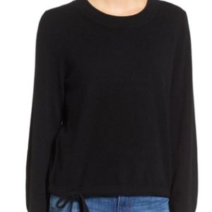 Madewell flare sleeve crop cashmere